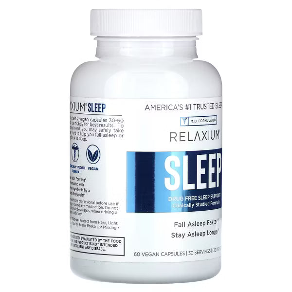 Gentle Sleep Supplement | 60 Vegan Capsules, 30-Day Supply | Melatonin, Magnesium Glycinate, Ashwagandha & Valerest Blend | Non-Habit Forming Formula