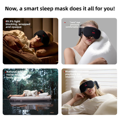 Bluetooth Sleep Mask 3D Stereo Light-Blocking White Noise Music